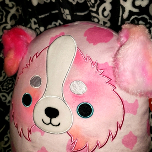 Squishmallows 14" Magnis Pink Australian Shepard Dog hearts Valentine's 2023 NWT - Picture 5 of 7